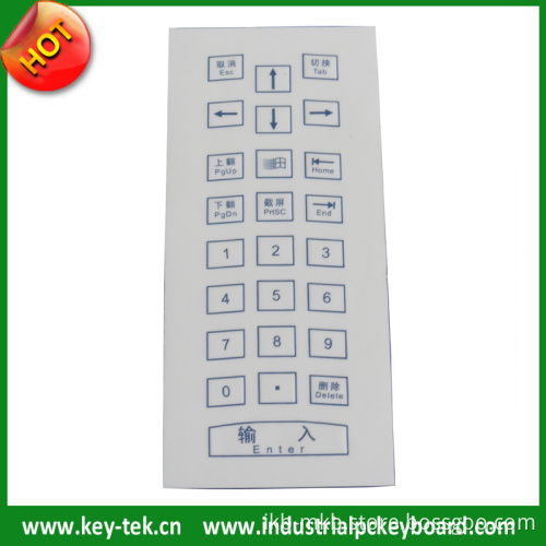 IP65 Dynamic Scratch Proof Industrial Membrane Keyboard